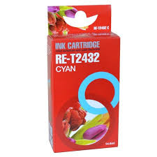 Cyan Blækpatron +68% Ekstra - Epson 24Xlc - 13,8Ml